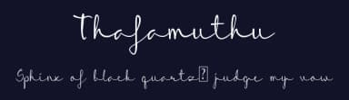 Thafamuthu by aptfahmi — Script Handwritten Font — thumbnail 2