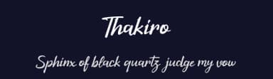 Thakiro by vilogsign — Script Handwritten Font — thumbnail 2
