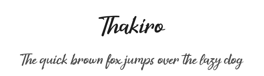 Thakiro by vilogsign — Script Handwritten Font
