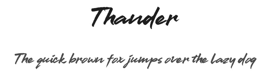 Thander by selawetype β Script Handwritten Font