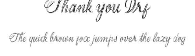 Thank you Drf by Poemhaiku — Script Handwritten Font