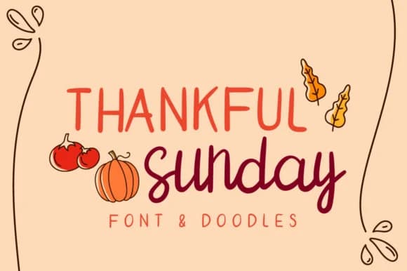 Thankful Sunday Font by attypestudio — Script Handwritten Font