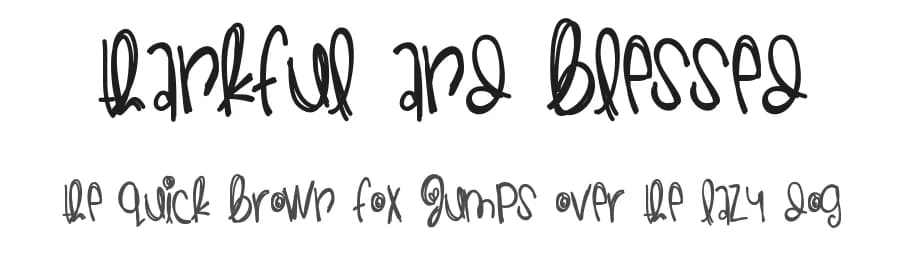 Thankful And Blessed by Des Gomez — Script Handwritten Font