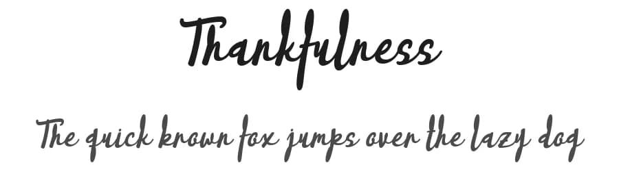 Thankfulness by 7NTypes — Script Handwritten Font