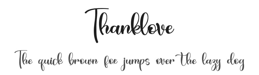 Thanklove by Alif Ryan Zulfikar — Script Handwritten Font