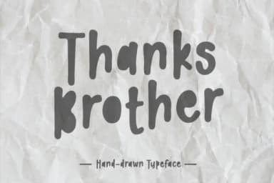 Thanks Brother Font by Dani (7NTypes) — Script Handwritten Font — thumbnail 1