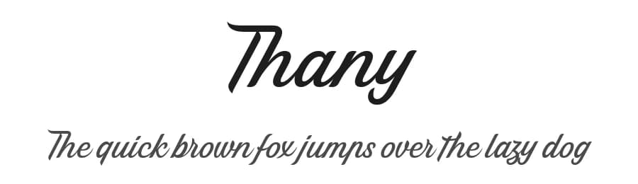 Thany by 7NTypes — Script Handwritten Font