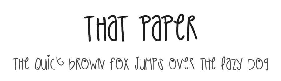 That Paper by Des Gomez — Script Handwritten Font