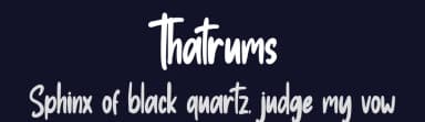 Thatrums by Skiiller Studio — Script Handwritten Font — thumbnail 2