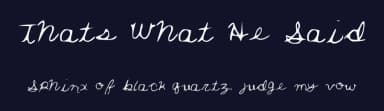 Thats What He Said by Annie Cresta — Script Handwritten Font — thumbnail 2