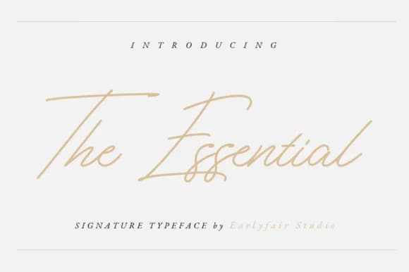 The Essential Font by Earlyfair Studio — Script Handwritten Font