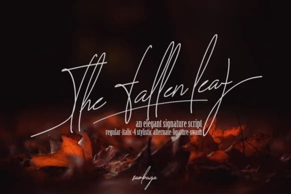 The Fallen Leaf Font by sambuga — Script Handwritten Font