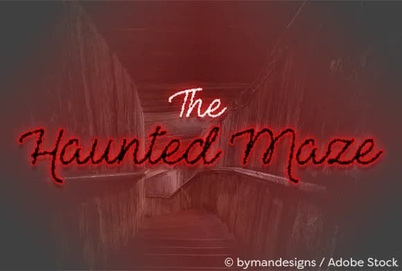 The Haunted Maze Font by Misti — Script Handwritten Font