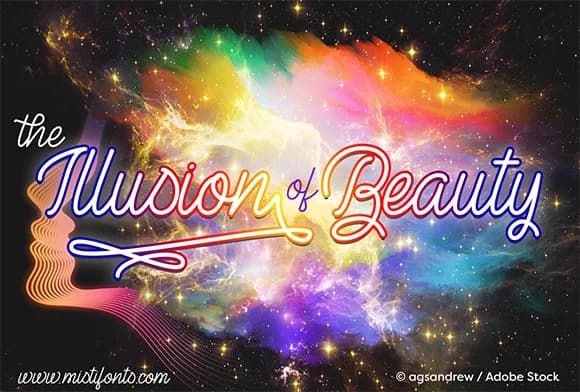 The Illusion of Beauty Font by Misti — Script Handwritten Font