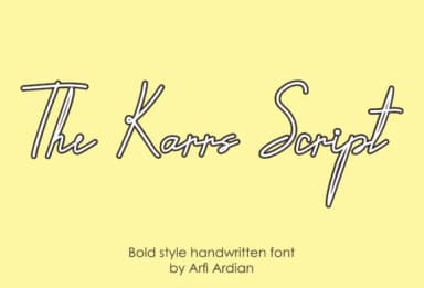 The Karrs Script Font by arfiardian — Script Handwritten Font — thumbnail 1