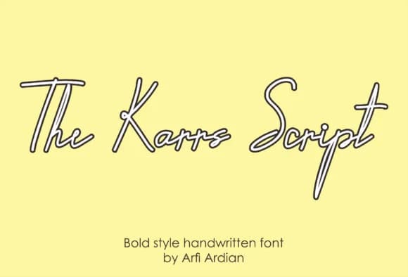 The Karrs Script Font by arfiardian — Script Handwritten Font