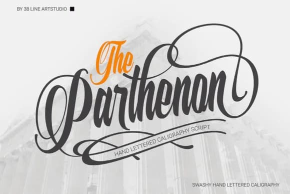 The Parthenon Font by 38.lineart — Script Handwritten Font