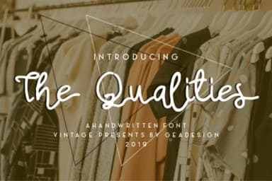 The Qualities Font by geadesign — Script Handwritten Font — thumbnail 1