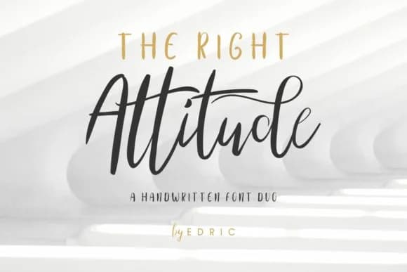The Right Attitude Duo Font by EdricStudio — Script Handwritten Font