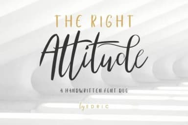 The Right Attitude Duo Font by EdricStudio — Script Handwritten Font — thumbnail 1