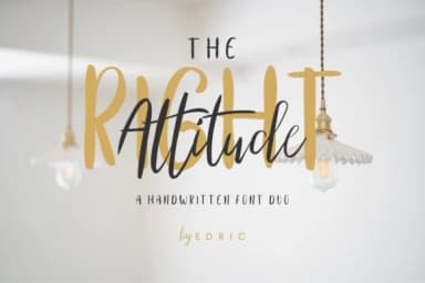 The Right Attitude Duo Font by EdricStudio — Script Handwritten Font — thumbnail 2