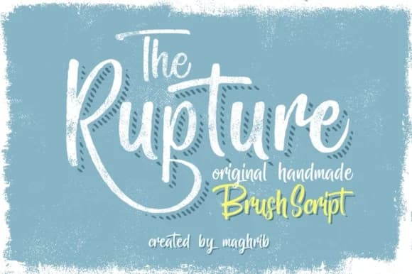 The Rupture Font by maghrib — Script Handwritten Font