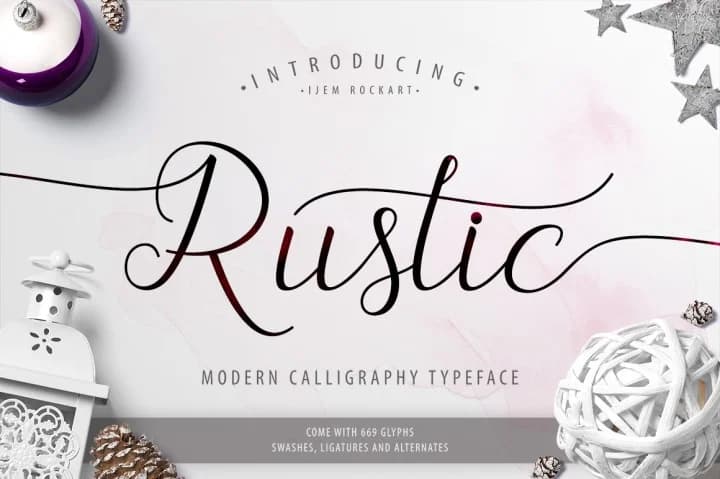 The Rustic Script Font by Ijem RockArt — Script Handwritten Font
