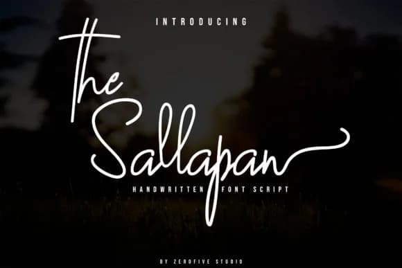 The Sallapan Font by zerofivestudio — Script Handwritten Font