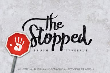 The Stopped Font by SmartDesigns — Script Handwritten Font — thumbnail 1