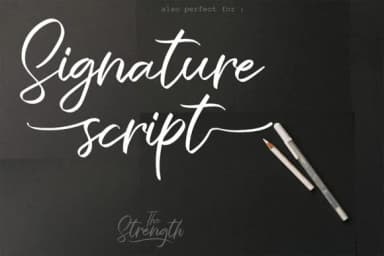 The Strength Font by aminmario — Script Handwritten Font — thumbnail 5