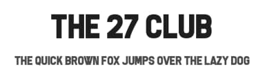 The 27 Club by Chequered Ink — Sans Serif Font — thumbnail 1