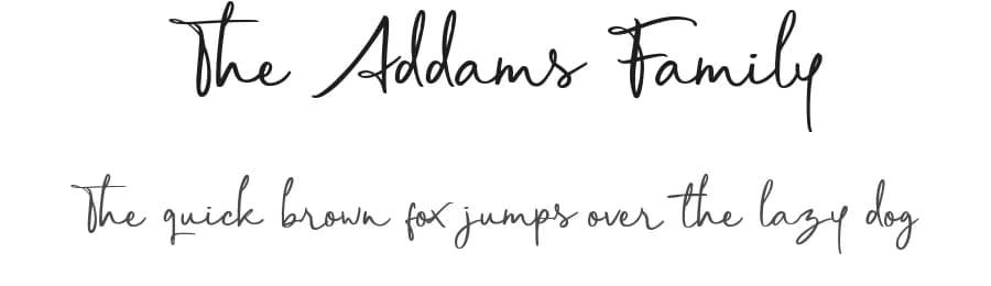 The Addams Family by Cat.B — Script Handwritten Font