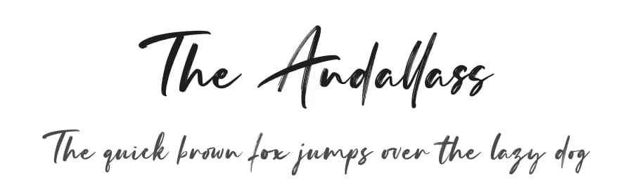 The Andallass by Kong Font — Script Handwritten Font