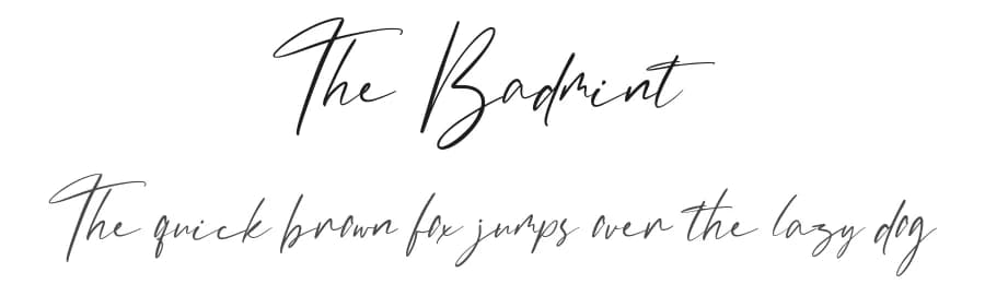 The Badmint by Hugefonts — Script Handwritten Font