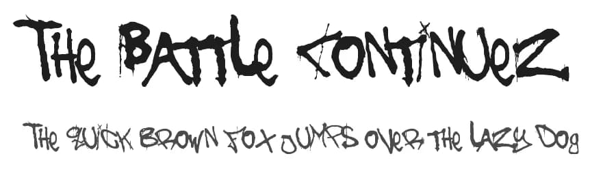 The Battle Continuez by Christopher Hansen — Script Handwritten Font