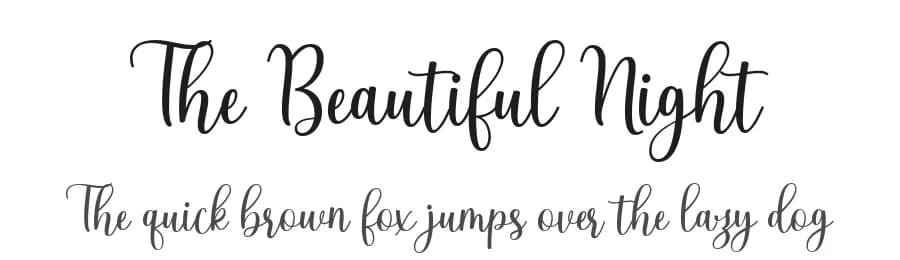The Beautiful Night by Attract Studio — Script Handwritten Font