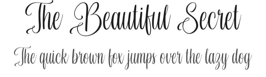 The Beautiful Secret by Octotype | Thomas Boucherie — Script Handwritten Font