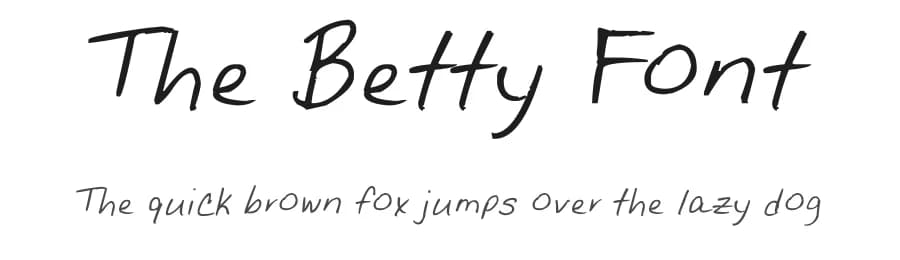 The Betty Font by Eric W — Script Handwritten Font