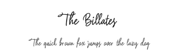 The Billates by Letterhend Studio — Script Handwritten Font