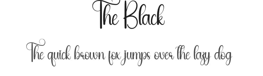 The Black by Andi Moz — Script Handwritten Font