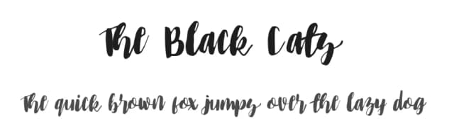 The Black Cats by Dang Lem — Script Handwritten Font