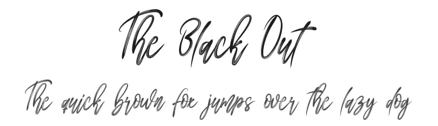 The Black Out by Scratchones — Script Handwritten Font