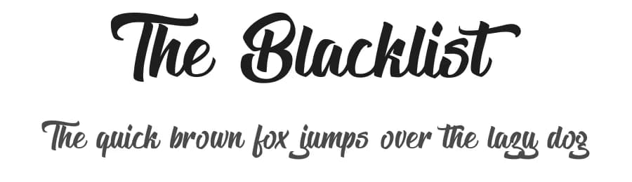 The Blacklist by Octotype  | Thomas Boucherie — Script Handwritten Font