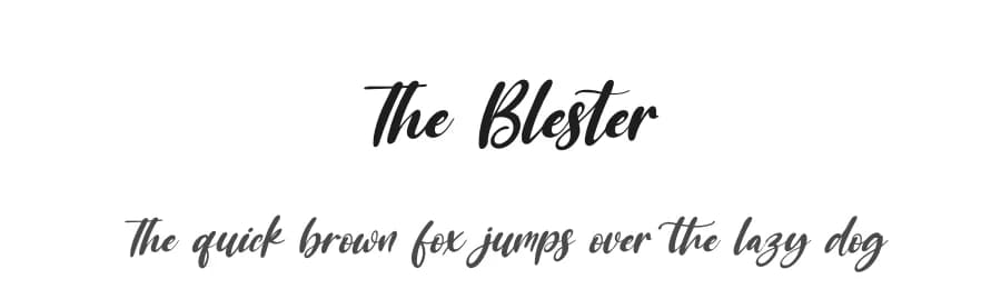 The Blester by Kong Font — Script Handwritten Font