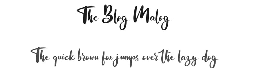 The Blog Malog by Vunira Design — Script Handwritten Font
