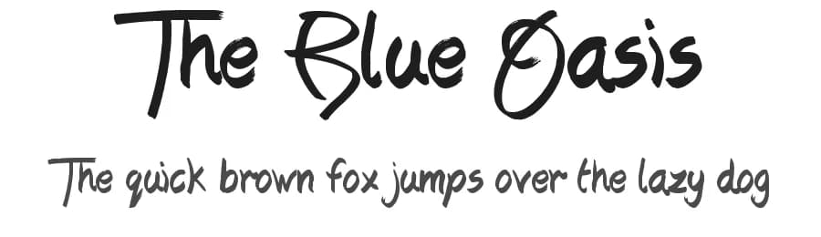 The Blue Oasis by JSH creates — Script Handwritten Font