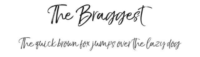 The Braggest by Ryan Prasetya — Script Handwritten Font