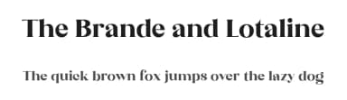 The Brande and Lotaline by Arterfak Project — Serif Font — thumbnail 1