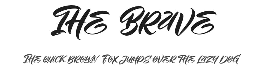 The Brave by Vunira Design — Script Handwritten Font