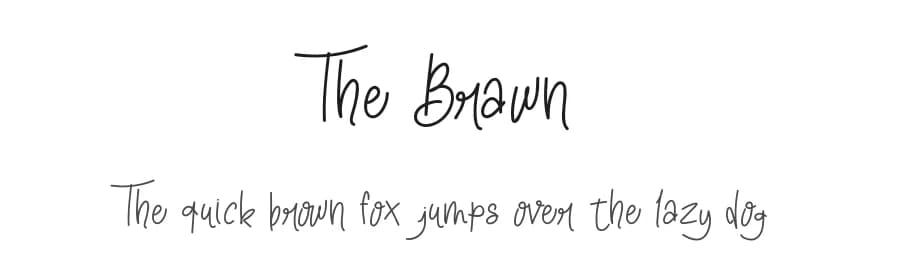 The Brawn by Faqih Fawaji — Script Handwritten Font